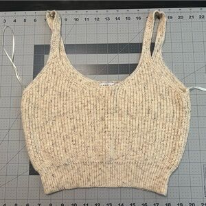 NWOT Paper Crane Cream Knit Crop Top